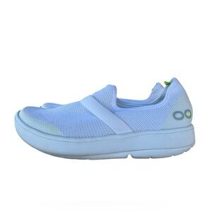 OOFOS 00mg eeZee Low Mesh Womens White Slip On Recovery Shoes